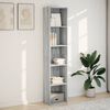 vidaXL Bookcase Grey Sonoma Engineered Wood Bookcase Rectangular