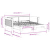 vidaXL Daybed with Trundle without Mattress Light Gray 39.4"x74.8"