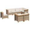 vidaXL Garden Sofa Set Beige, Cream White