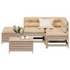vidaXL 5 Piece Patio Lounge Set with Cushions Solid Wood Pine