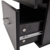 vidaXL Bathroom Cabinet Black Engineered wood and ceramic Large