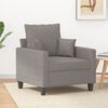 vidaXL Sofa Chair Taupe Polyester, Metal, Foam Medium Sofa Chair