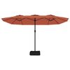vidaXL Garden Parasol Terracotta, dark grey Polyester, Powder-Coated Iron