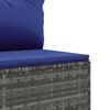 vidaXL Patio Lounge Set Set of 7 Grey PE Rattan Standard