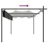 vidaXL Pergola with Retractable Roof Anthracite 155.5"x115"x90.6"