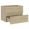 vidaXL Bathroom Furniture Set Sonoma oak, White Engineered wood, Ceramic