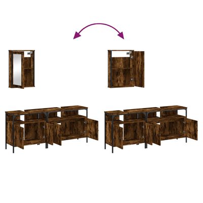Image showing two small cabinet units that can be moved or swapped, with arrows indicating rotation/assembly.