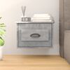 vidaXL Wall-mounted Bedside Cabinet Concrete Grey Engineered wood