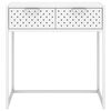 vidaXL Console Table White Steel Standard Adjustable Feet