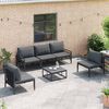 vidaXL Garden Sofa Set Anthracite Steel