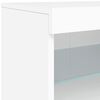 vidaXL Sideboard White Engineered wood, glass Medium Sideboard