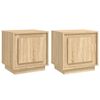 vidaXL Bedside Cabinet Set of 2 Sonoma Oak Engineered wood Compact