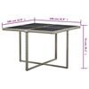 vidaXL Outdoor Dining Set Grey rattan and dark grey cushions