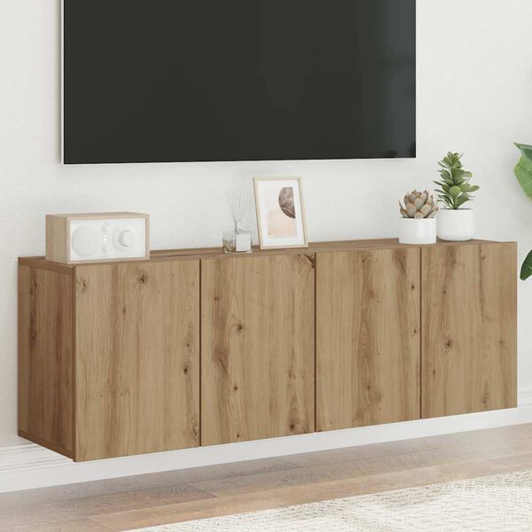vidaXL TV Cabinet Set of 2 Artisan Oak Engineered wood Medium