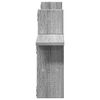 vidaXL Wall Shelf Grey Sonoma Engineered wood 15x4.7x15 in Wall Shelf