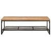 vidaXL Coffee Table Natural Solid Acacia wood Medium Storage