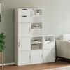 vidaXL Side Cabinet White Solid pine wood, engineered wood Medium