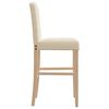 vidaXL Bar Chair Cream Solid rubber wood Standard Footrest Bar Chair