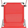 vidaXL Sun Lounger Red Aluminum, Textilene Standard Foldable
