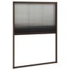 vidaXL Window Screen Brown, Black Aluminum, Fiberglass 31.5 x 47.2 in