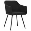 vidaXL Dining Chairs 4 pcs Black Fabric
