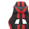 vidaXL Gaming Chair Black and Red Faux Leather