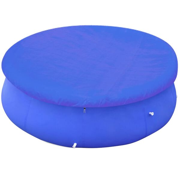 vidaXL Pool Cover Set of 2 Dark blue Polyethylene