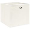 vidaXL Storage Box Set of 4 White Non-woven fabric (100% polyester)