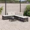 vidaXL Garden Sofa Set Black