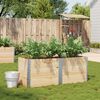 vidaXL Garden Planter Natural wood Solid pine wood, galvanized metal
