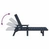 vidaXL Sun Lounger 2 pcs Navy 76.97 x 20.87 x 38.78 in Polyethylene