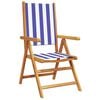 vidaXL Garden Chair Set of 2 Blue and White