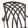 vidaXL Garden Chair 2 pcs Bronze 55 x 56.5 x 91cm Aluminium