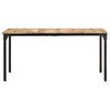 vidaXL Dining Table Natural wood color Rough Mango Wood Medium