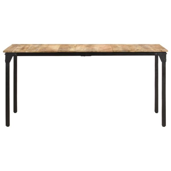 vidaXL Dining Table Natural wood color Rough Mango Wood Medium