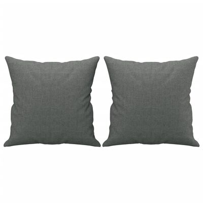 vidaXL 3-Seater Sofa with Throw Pillows Dark Gray 70.9" Fabric