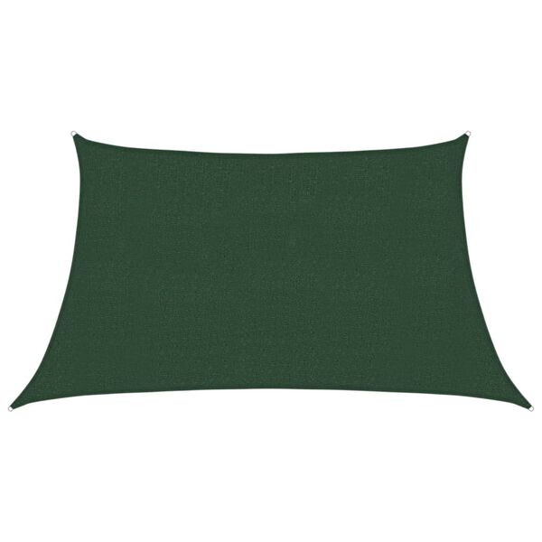 vidaXL Sunshade Sail 1.75 oz/ft² Dark Green 3/4x6.6' HDPE