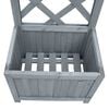 vidaXL Trellis Planter Gray Solid firwood Medium Durable