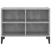 vidaXL TV Stand with Metal Legs Concrete Gray 27.4"x11.8"x19.7"