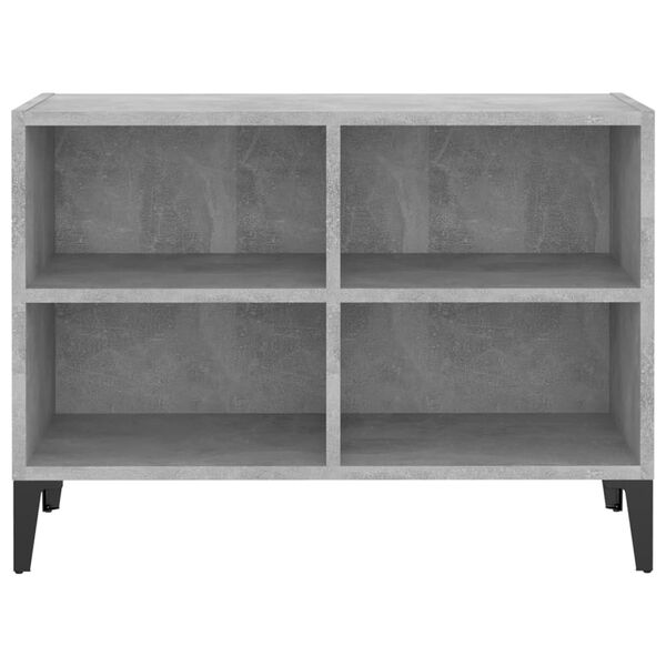 vidaXL TV Stand with Metal Legs Concrete Gray 27.4"x11.8"x19.7"