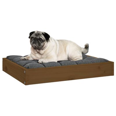vidaXL Dog Bed Honey Brown 24.2"x19.3"x3.5" Solid Wood Pine
