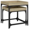 vidaXL Side Table Sonoma Oak Engineered Wood, Steel Small