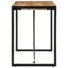 vidaXL Dining Table Natural wood and black Solid rough mango wood and steel