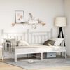 vidaXL Daybed Frame with Headboard White Twin Steel