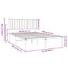 vidaXL Bed Frame Black Powder-Coated Steel Small Double Durable