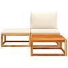 vidaXL Garden Sofa Set Beige Solid Acacia wood Medium Modular