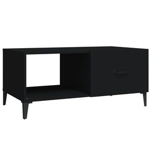vidaXL Coffee Table Black Engineered wood, Iron 35.4 x 19.7 x 15.7 in