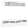 vidaXL 5 Piece TV Wall Units with LED White Engineered Wood