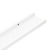 vidaXL Wall Shelf Set of 2 White MDF Medium Wall mounting Wall Shelf