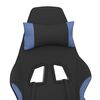 vidaXL Gaming Chair Black and Blue Fabric